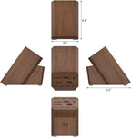 Cangshan Empty Knife Block, 16-Slot Organizer, Flat Top (Acacia Wood)