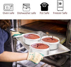 TeamFar 6 Inch Cake Pan, Round Cake Pan Tier Baking Pans Set Stainless Steel, Fit in Pot Pressure Cooker Air Fryer, Healthy & Toxic Free, Mirror Finish & Sturdy, Oven & Dishwasher Safe - Set of 3