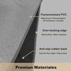 BBQ Grill Mat for Outdoor Grill, 65 x 38 inches Heavy Duty Thickened Under Grill Mats, Oil-Proof Waterproof Floor Protector for Deck and Patio