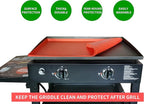 Silicone Griddle Mat, Grill Cover for Blackstone 36 Inch Griddle - Heavy Duty Food Grade Silicone Mat, Thickened 36" Mat Protective Cover Grilling Accessory for Black Stone - Orange
