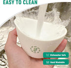 Herb Stripper Bowl with Foldable Spoon: Food-Grade Silicone Herb Stripper Tool with 304 Stainless Steel Spoon, Dishwasher Safe - Suitable for Parsley, Basil, Rosemary, Thyme & Mint