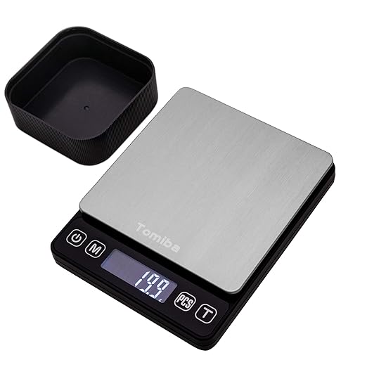 Precision Scale with Hold Function - Tomiba 3000g 0.01oz/0.1g Small Cooking Mini Food Scale Portable Electronic Jewelry Scale Batteries Included