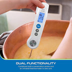 Sper Scientific Dual Function Infrared & Probe Food Safety Thermometer 800115 - Non-Contact Infrared Surface Temperature & Foldable Probe for Internal Temps, Fast & Accurate for Kitchens & more - 2 pc