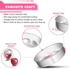 6 Inch Cake Pan Set of 2, Stainless Steel Round Layer Cake Baking Pans Tins, Non-Toxic & Healthy, Leak-proof & Easy Clean & Dishwasher Safe