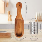 Cheese Grater With Container - Stainless Steel Cheese Grater With Wood Handle Shredder Zester Grater Box Kitchen Handheld Cheese Spoon Grater