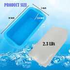 6pcs Extra Large Silicone Ice Block Molds for Cold Plunge or Coolers, Ice Tray for Bath (Blue)