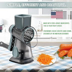 Cheese Grater with Handle, Multifunctional Manual Rotary Cheese Grater - Cheese Shredder Easily Chop Carrots, Potatoes, Vegetables and Fruits and Easy to Clean(blue)