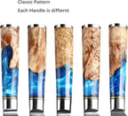 5 Inch Kitchen Utility Knife, Damascus Paring Knives,Japanese VG10 Steel Damascus Fruit Knife-Ergonomic Blue Resin Handle Ideal Birthday Gift for Men and Women
