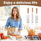 SHIKORI Professional Cheese Graters for Kitchen Stainless Steel Handheld, Metal Lemon Zester Grater With Wood Handle For Cheese, Chocolate, Spices, Kitchen Gadgets And Tools-3 Pcs