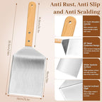 Smash Hamburger Press Kit,Around Burger Press,Hamburger Spatula and Stainless Steel Tongs with Wooden Handle,Heavy-Duty Cast Iron Grill Press for Bacon, Hamburgers, Eggs, Sandwiches,Steak