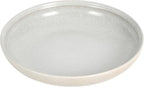Gibson Elite Beckett 4-Piece Ash White Dinner Bowl Set – Reactive Glaze Stoneware – Shallow Pasta Bowls – Round Wide-Rim Design – Microwave & Dishwasher Safe