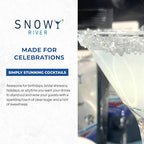 Snowy River Clear, Cocktail & Margarita Sugar Rimmer - Vibrant Color Glass Rimming Sugar with Medium Crystal Texture - 4oz