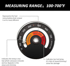 Frienda Wood Stove Thermometer Magnetic, Oven Temperature Meter Stove for Avoiding Chimney Pipe Damaged by Overheat(2 Pieces)