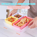 Gemice BPA-Free Silicone Freezer Molds with Base, Individual 6-Pack 1-Cup & 2-Cup Portion Soup Cubes Freezer Tray with Lids for Food Storage, Dishwasher Safe, Silicone Freezer Containers for Meal Prep
