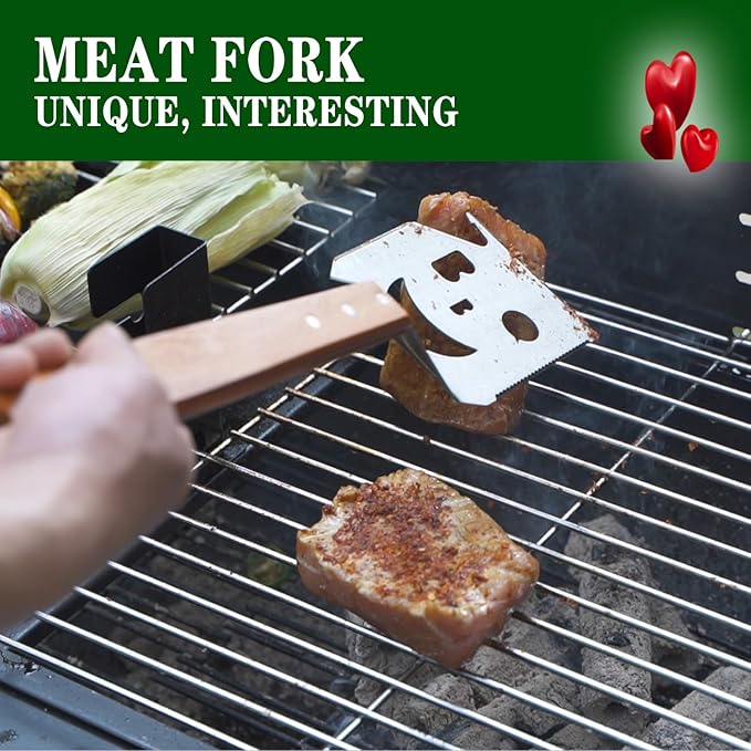 BBQ Gift for Men Dad Husband, Fathers Day Birthday Gifts, 7 in 1 Grill Spatula, Fun BBQ Accessories, Funny Grill Spatula for Outdoor Cooking, Outdoor Cooking Camping Multifunctional Tool