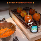 SMARTRO ST59 Digital Meat Thermometer for Oven BBQ Grill Kitchen Food Cooking with 1 Probe and Timer, LCD