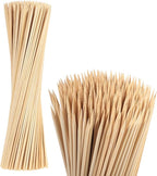 300PCS 16" Bamboo Skewers Sticks for Barbecue Smores Roasting Marshmallows Chocolate Fountain Plant Stakes Fruit and Crafting,Φ=4mm