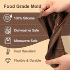Chocolate Bar Mold, 1 Inch Deep Chocolate Molds Silicone for Homemade Dubai Pistachio/Candy/Snacks, 2 Pcs Large Silicone Molds with Three Bars Cavities, Food Grade and Break Apart