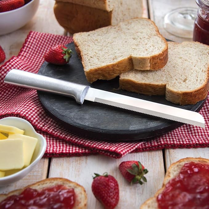 Rada Cutlery 7-piece Starter Knife Gift Set (S38), Stainless Steel Hollow Ground Blades, Made in USA, Silver Handles