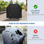 SunPatio 58 Inch Outdoor Grill Cover, Compatible for Weber Genesis II, Genesis 300 and II LX 300 Series Gas Grills, Heavy Duty Waterproof Barbecue Cover, Compared to Weber 7130, 58"W x 25"D x 44.5"H