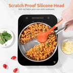 600ºF Heat Resistant Silicone Spoon: U-Taste 13.3in Solid Kitchen Cooking Spoon, Nonstick Food Grade Large & Long Soup Rubber Utensil for Mixing, Serving, Stirring, Basting, for Pot Cookware (Orange)