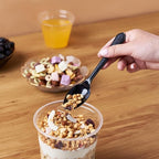 [300 Combo Box] Black Plastic Forks Spoons Knives Heavyweight Utensils Disposable Silverware Heavy Duty Cutlery Set