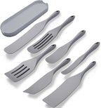 Tongjude Silicone Spurtle Set, Silicone Spatula Set, Heat Resistant Cooking Utensil for Nonstick Cookware, Serving，Baking, Whisking, Smashing, Scooping, Spreading, 8 Piece