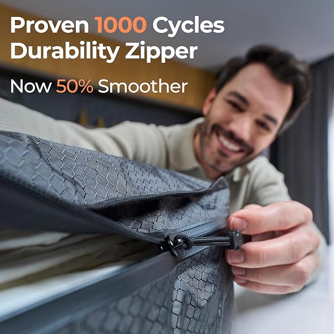 Apex Series Vacuum Bags for Travel Luggage, 180° Open, Reusable Compression Bags for Carry On Suitcases and Backpack, Vacuum Seal Packing Cube for Cloth (2Medium No Pump)