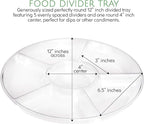 Plasticpro 6 Sectional Round Plastic Serving Tray/Platters Clear Pack of 8