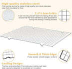 Baking Sheet with Cooling Racks - Carbon Steel Cookie Sheets for Baking [2 Sheets + 2 Racks], Nonstick Baking Pans, Perfect for Baking, Roasting, and More, Size 17 x 11 x 0.5 Inches