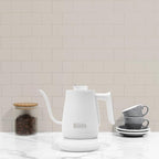 Haden Electric Tea Kettle, Gooseneck Hot Water Boiler, 0.6L Teapot, Ivory/Copper