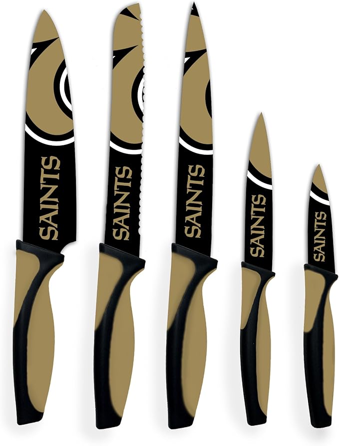 NFL New Orleans Saints 5-Piece Kitchen Knife Set