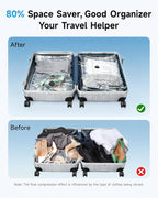 16 Pack Travel Vacuum Seal Bags with Rechargeable Electric Pump, 4 Sizes Space Saver Vacuum Storage Bags for Luggage, Suitcase & Home Organization, Reuseable Vacuum Seal Bags for Clothing