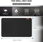 MODIGT 48 ×30 inch Under Grill mat, Double-Side Fireproof & Heat-Resistant Outdoor Grill Mat, Protective Mat for Patio, Courtyard, Tabletop, Outerdoor BBQ Fire Pit Fireplace Mat