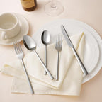 KINGSTONE Silverware Set, 20-Piece Forged Flatware Set Cutlery Set Premium Stainless Steel, Service for 4, for Kitchen, Home, Wedding, Party, Mirror Polished and Dishwasher Safe