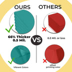 Exquisite 66% Thicker Premium Plastic Table Cloth Rectangle Table Cover 0.5 Mil 12 Pack Teal Table Cloth 54 Inch x 108 Inch Disposable Tablecloth Won't Tear Easily Like Cheap Thin Brands