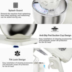 8.45 QT Digital Dough Mixer,10 Speed Large Capacity Kitchen Stand Mixer with Digital Timer & Tilt-Head, Electric Mixer with Whisk Dough Hook Mixing Beater for Baking,Cakes,Cookie,Bread,Salad(Beige)