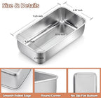 LIANYU 10 Pack Loaf Pans for Baking Bread, 9 x 5 Inch Stainless Steel Bread Loaf Pans for Sourdough, Cake Brownies, Heavy Duty Loaf Tins for Oven, Dishwasher Safe