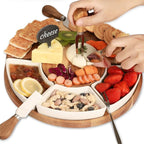Cheese Knife Set Premium Cheese Knives Set with Wooden Handle,Mini Cheese Board Knife Set,Cheese Slicer,Butter Cutter,Cheese Spreader,Cheese Fork,Charcuterie Accessories