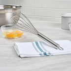 Restaurantware-German Standard 12.5 Inch French Whisk, 1 Dishwashable Kitchen Wire Whisk - Ergonomic Handle, Durable, Stainless Steel French Whip, For Blending, Stirring, Mixing Of Ingredients