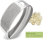 Garlic Press Rocker & Silicone Peeler, Stainless Steel Garlic Mincer Crusher Squeezer Kitchen Tool