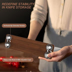 Magnetic Knife Block, Stainless Steel Magnetic Knife Holder for Kitchen Counter Universal Knife Block Without Knives, Strong Magnet Kitchen Knives Storage Organizer