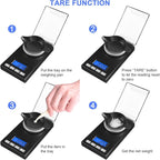 Fuzion Milligram Scale 50g/0.001g, Portable Jewelry Scale .001 Gram Accuracy, Mg Scale, Powder Scale, Microgram Scale, Milligram Scale for Powder with Tray/Tweezers/Calibration Weight