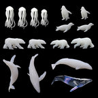 Woohome 12 PCSJewelry Making Supplies Resin Mould Filler, 3D Mini Jellyfish Bear Penguin Whale Resin Casting Moulds Fillers, 3D Resin Filler Art Craft Supplies Epoxy Moulds for Art Resin Crafts DIY