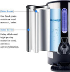 Electric Hot Milk Kettle Warmer Stainless Steel Hot Milk Dispenser Hot Milk Boiler And Warmer with Double Liner Quick-Temp or Boil for Milk Tea Coffee 1500W 8.8 Liter Capacity