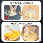 Danish Dough Whisk Stainless Steel with Dough Hook Dutch Style Bread Mixer Tool for Sourdough Baking