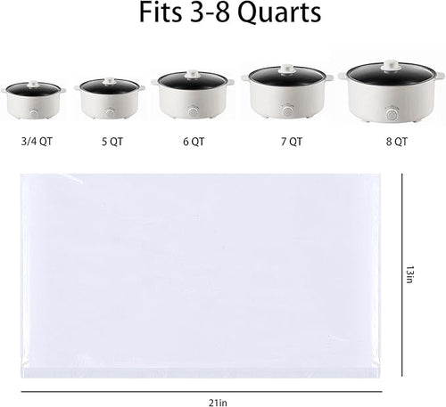 20 Pack Slow Cooker Liners, (Fits 3-8 Quarts) Disposable Oval Slow Cooker Bags for Crock Pot, BPA-Free and Easy to Clean, 13"x 21"