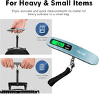 BAGAIL Digital Luggage Scale, 110lbs Hanging Baggage Scale with Backlit LCD Display, Portable Suitcase Weighing Scale, Travel Luggage Weight Scale with Hook, Strong Straps for Travelers