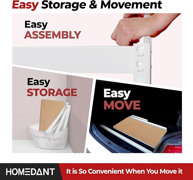 HOMEDANT White 5 Tier Laminated Boltless Heavy Duty Garage Storage Adjustable Wide Size Metal Shelving Unit Utility Rack Shelves Organization Shelf Shed Warehouse 47.7" W x 24.1" D x 71.3" H 3Pack