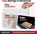 HOMEDANT White 5 Tier Laminated Boltless Heavy Duty Garage Storage Adjustable Wide Size Metal Shelving Unit Utility Rack Shelves Organization Shelf Shed Warehouse 47.7" W x 24.1" D x 71.3" H 2Pack
